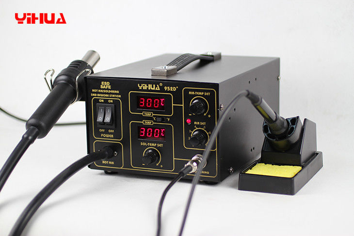 2 In 1 Electronic PCB Rework Station With Hot Air Gun / Soldering Iron